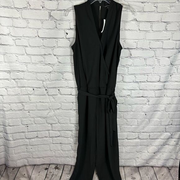 BANANA Republic Factory Women’s Jumpsuit Sleeveless High Neck Side Tie Black 8